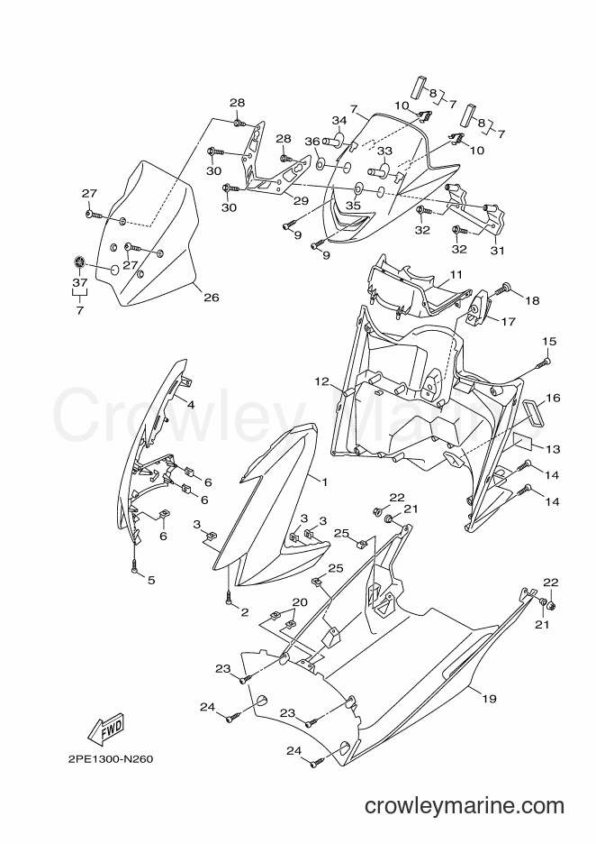 2014 Scooter XC125R - XC125R (2PE1) [010] - LEG SHIELD