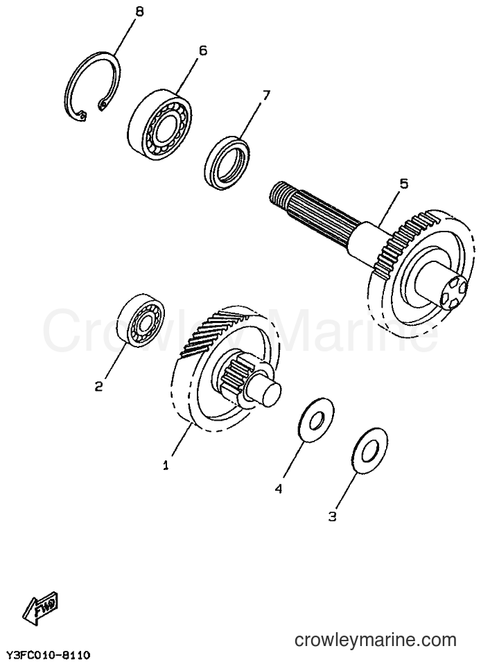 1990 Scooter CW50T - CW50T (3TX1) [999] - TRANSMISSION