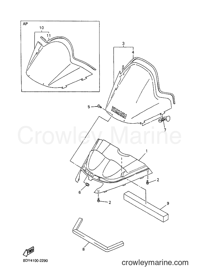 Yamaha Motors VX600DX (8DG4) [020] - WINDSHIELD