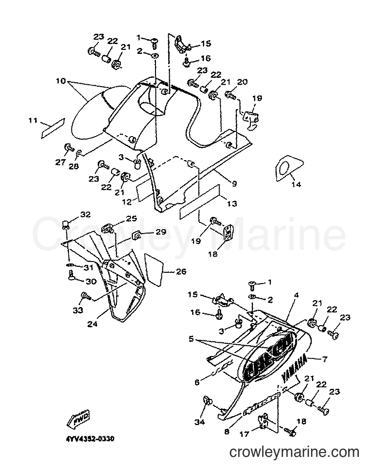 2001 Scooter TZR50 - TZR50 (5DU5) [010] - COWLING