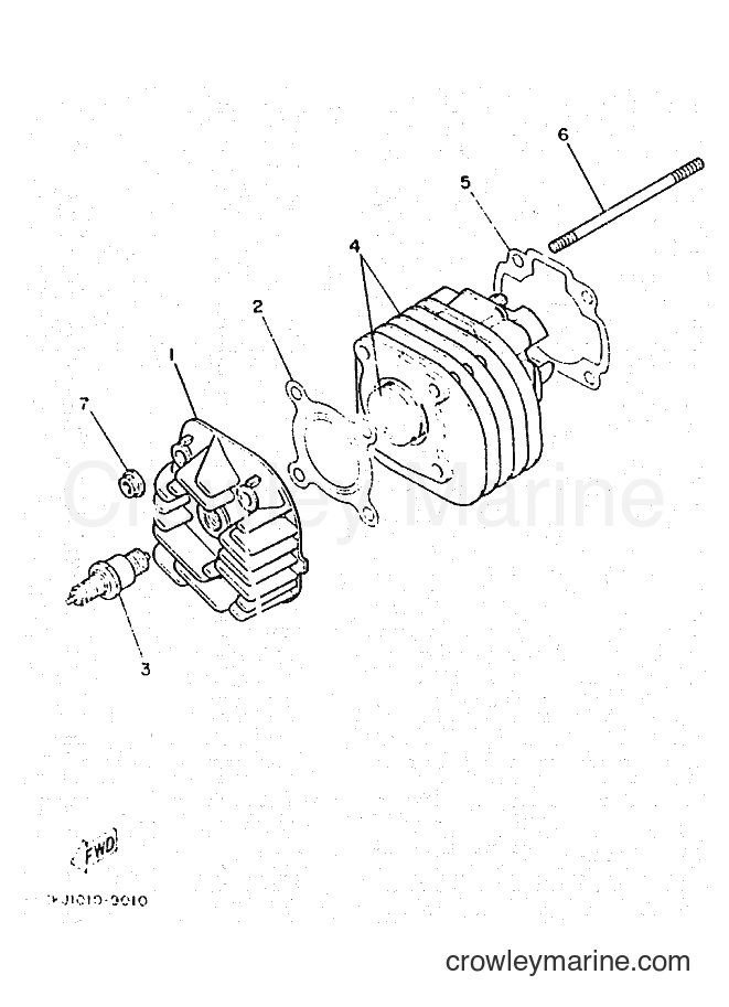 1995 Scooter YM50 - YM50 (4SY1) [010] - CYLINDER