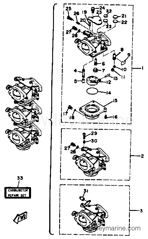 Yamaha Motors 70ETLN - CARBURETOR