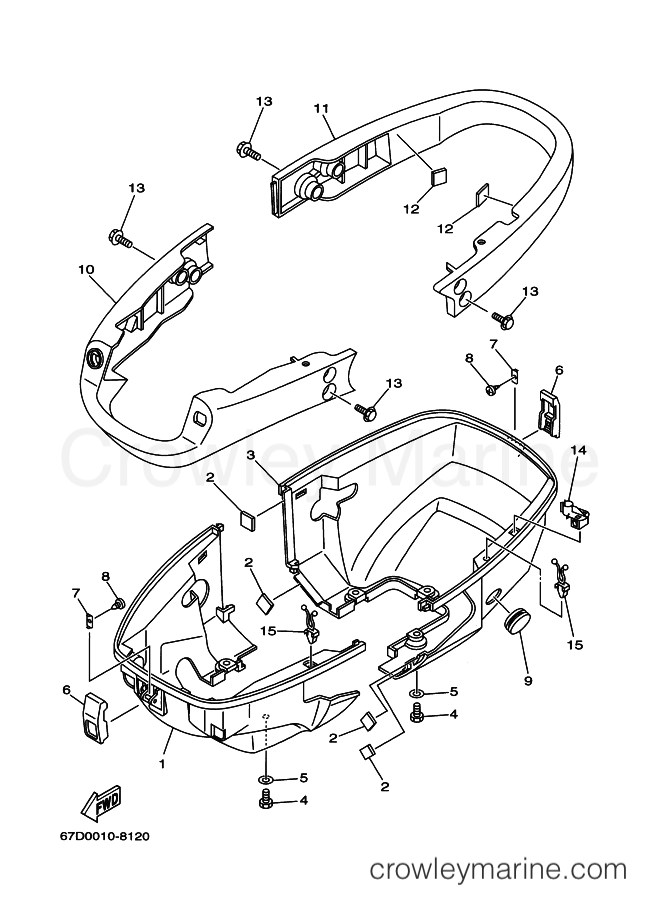 Yamaha Motors F4A (67D) [020] - BOTTOM COWLING