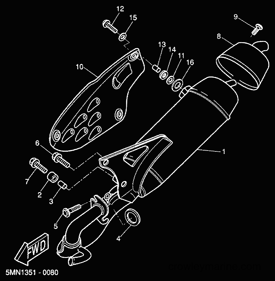 2000 Scooter CW50 - CW50 (5MN1) [020] - EXHAUST