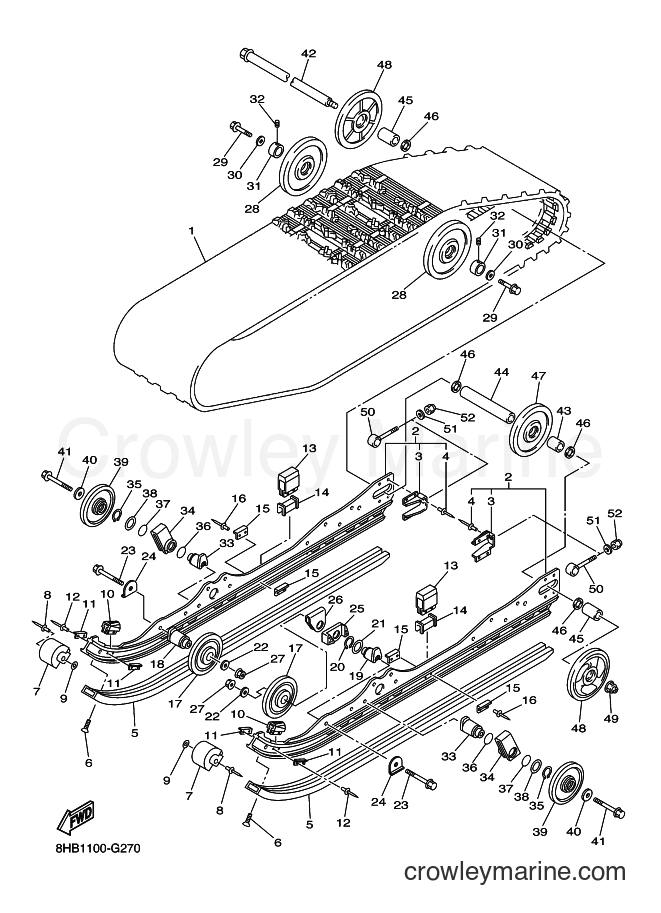 2008 Snowmobile RFX10RS - RFX10RS (8HB2) [010] - TRACK SUSPENSION 1