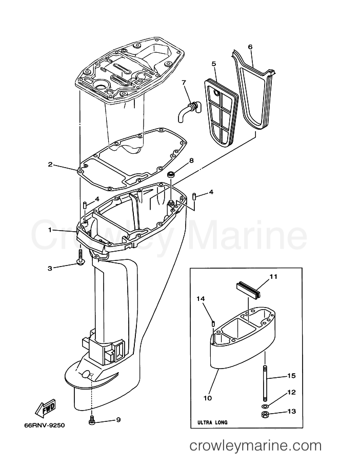 Yamaha Motors FT9.9D(E) (66R) [060] - UPPER CASING