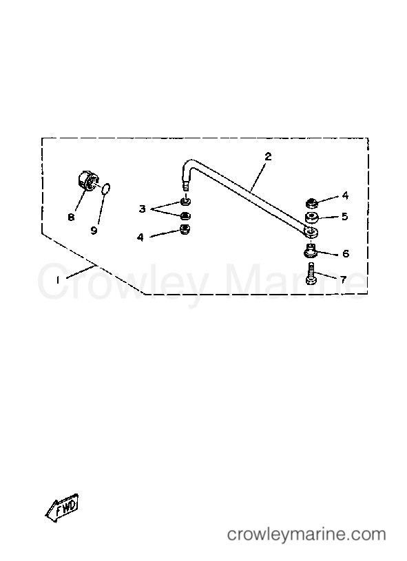 Yamaha Motors 115ETLN - STEERING GUIDE ATTACHMENT