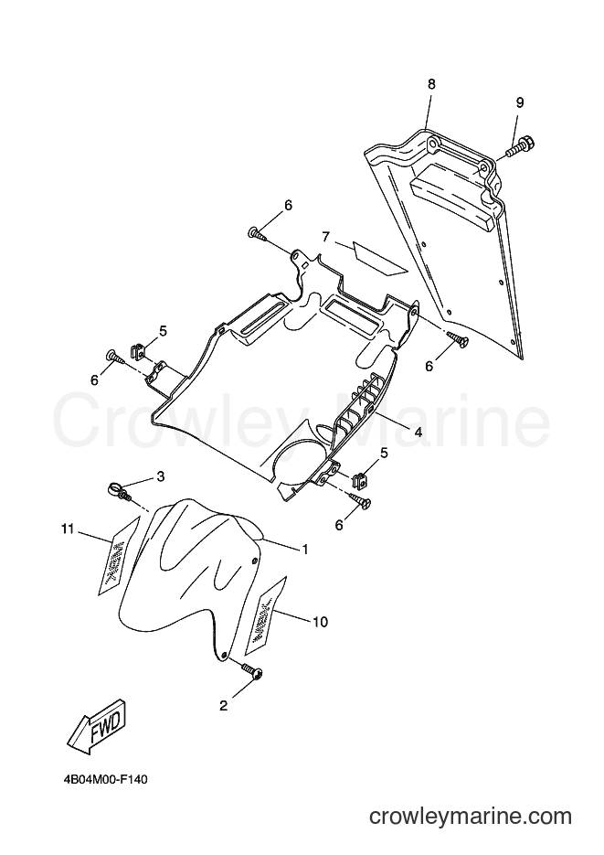 2007 Scooter YQ50L - YQ50L (4B04) [020] - FRONT FENDER