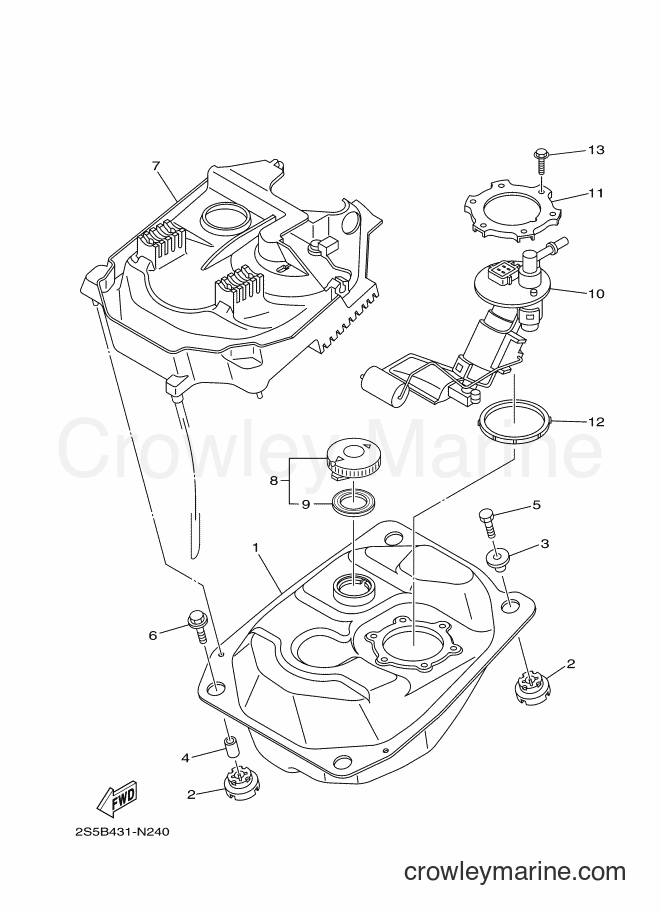 2014 Scooter T135F - T135F (2S5B) [010] - FUEL TANK