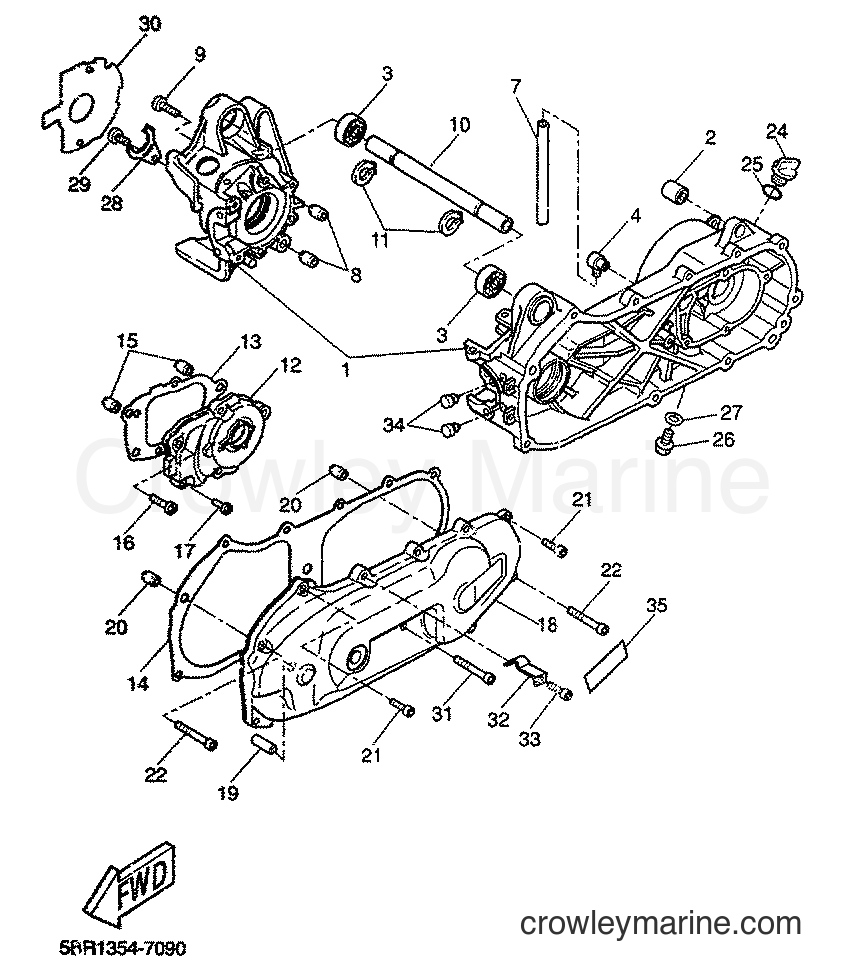 1999 Scooter YQ50 - YQ50 (5KH1) [010] - CRANKCASE