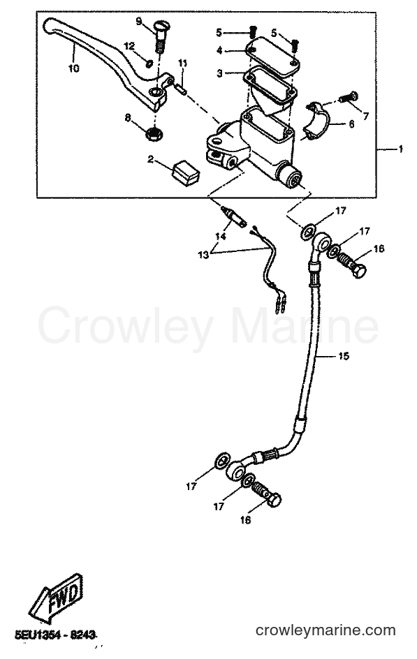 2001 Scooter YH50 - YH50 (5JB6) [040] - FRONT MASTER CYLINDER