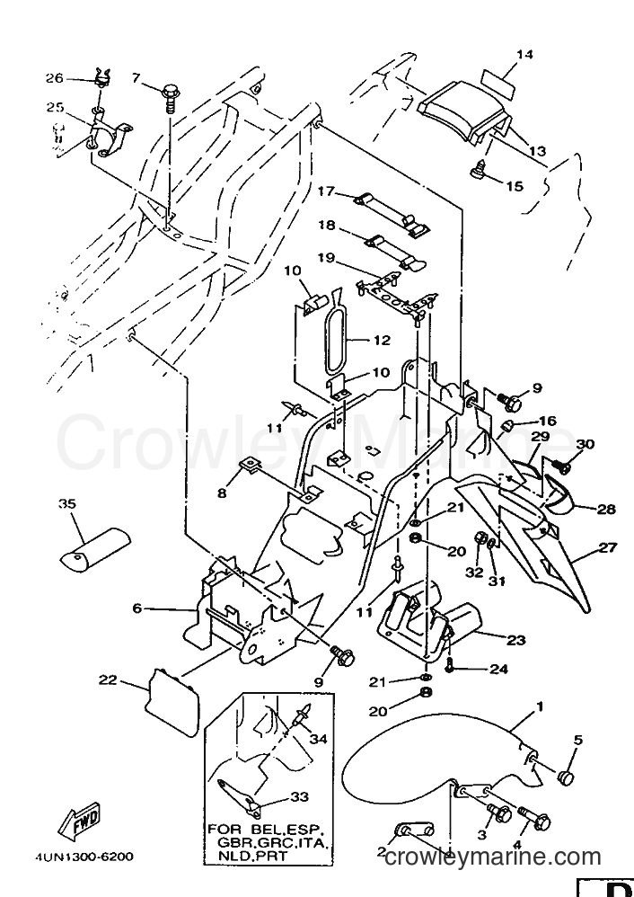 1996 Street Bike TRX850 - TRX850 (4UN1) [080] - FENDER