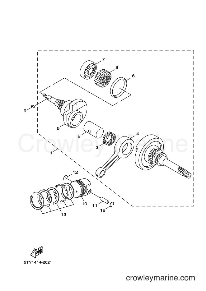 2007 Scooter XC125 - XC125 (4P92) [030] - CRANKSHAFT & PISTON
