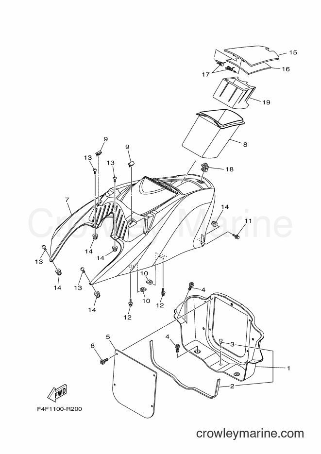 Yamaha Motors VX1050D-R (F4F3) [010] - ENGINE HATCH 1