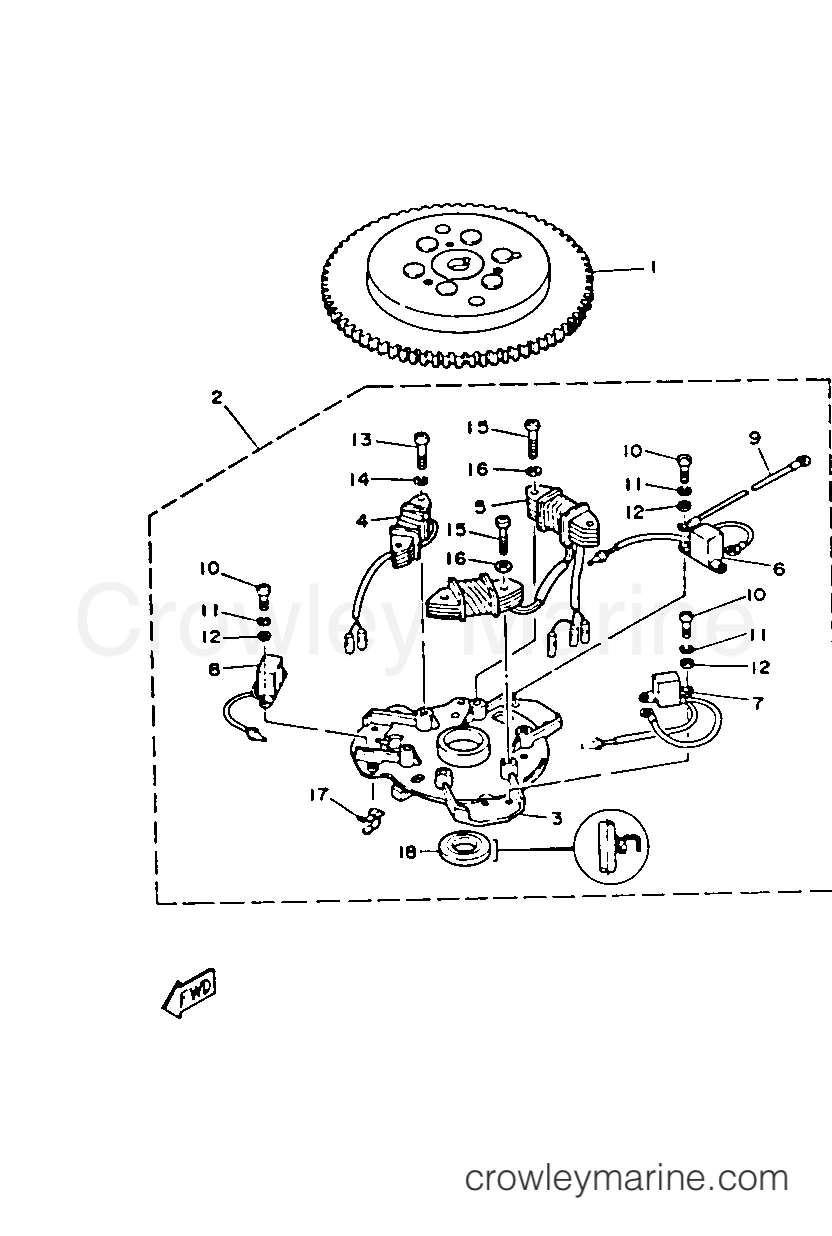 Yamaha Motors 40SD-JD - CDI MAGNETO (40ER  40PR)