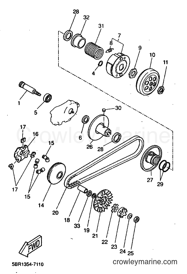1999 Scooter YQ50 - YQ50 (5HE8) [010] - CLUTCH