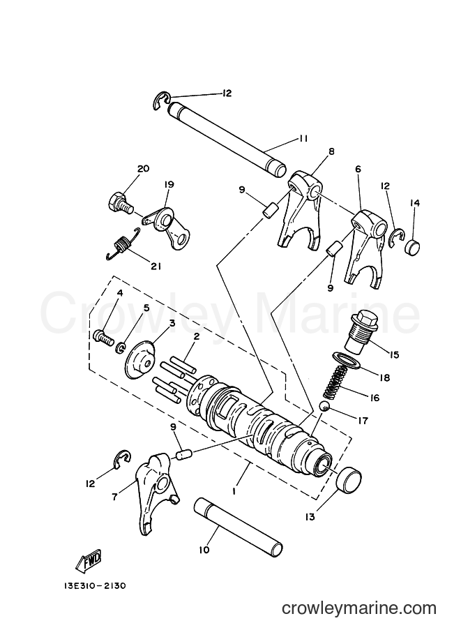 1989 Dirt Bike TY125 - TY125 (3SU1) [999] - SHIFT CAM & FORK