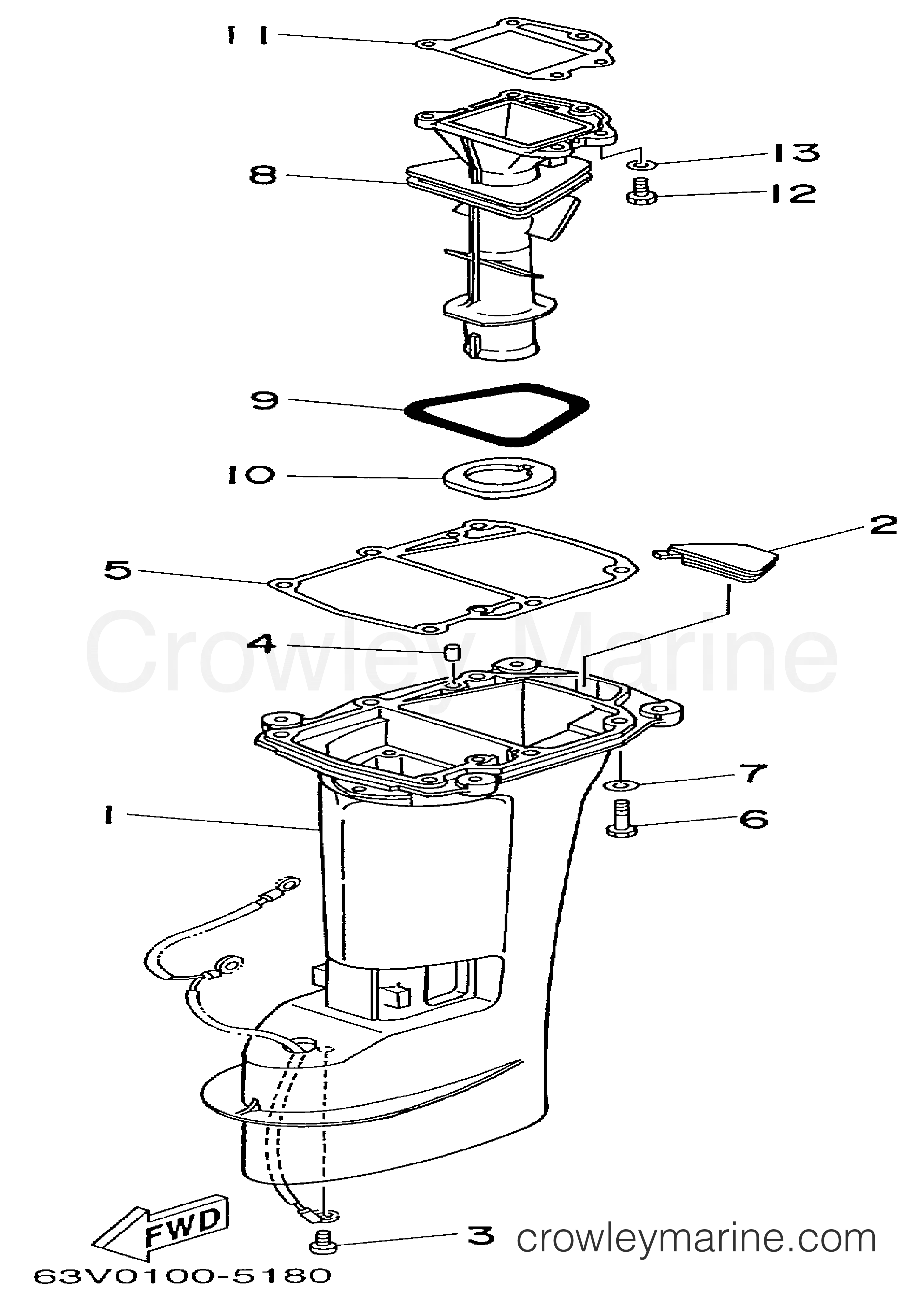 Yamaha Motors 15MLHX - UPPER CASING