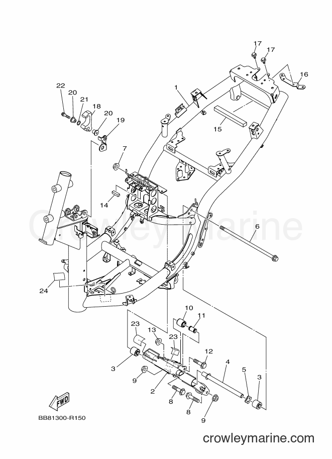 Yamaha Motors MWS150-A (BB81) [010] - FRAME