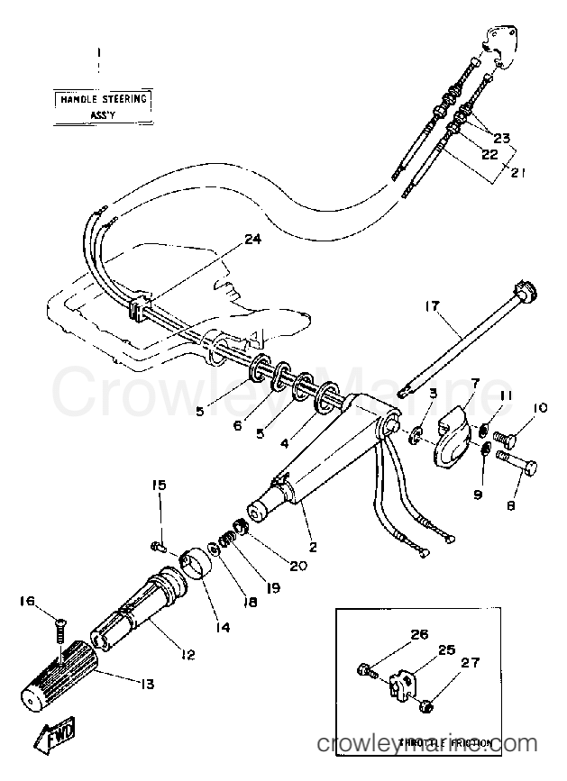 Yamaha Motors CV25EMLD - STEERING