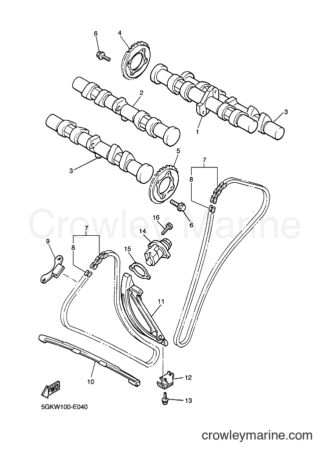 2007 Cruiser VMX12 - VMX12 (4C45) [010] - CAMSHAFT & CHAIN