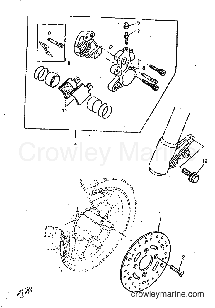 1998 Scooter CW50RSP - CW50RSP (5DX1) [010] - FRONT BRAKE CALIPER