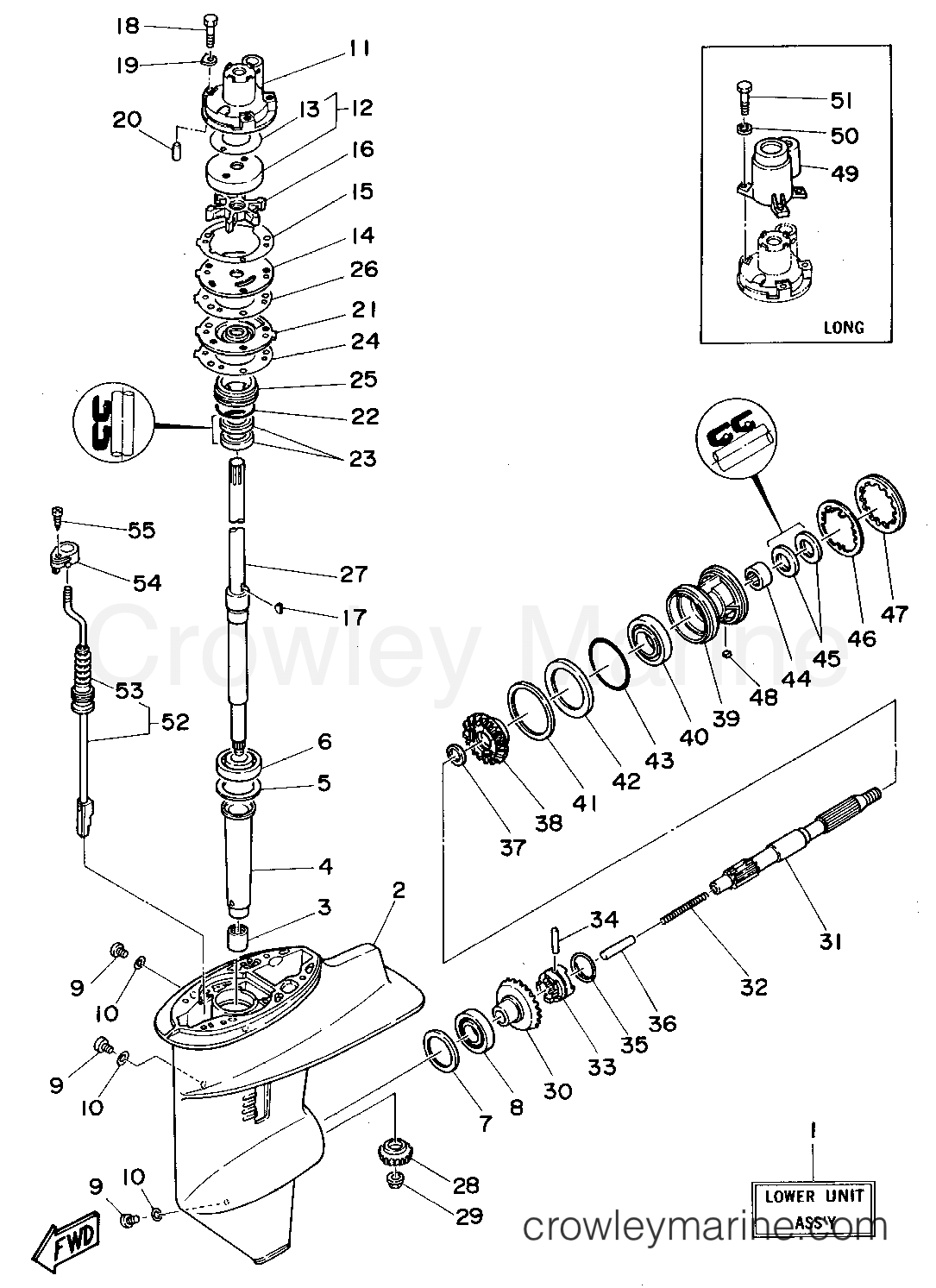 Yamaha Motors C25MLHT - LOWER CASING DRIVE 1