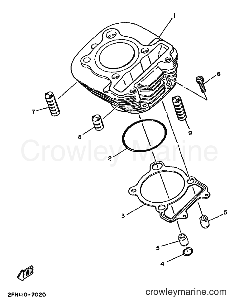1989 ATV YFM200DX - YFM200DX (3GC2) [010] - CYLINDER