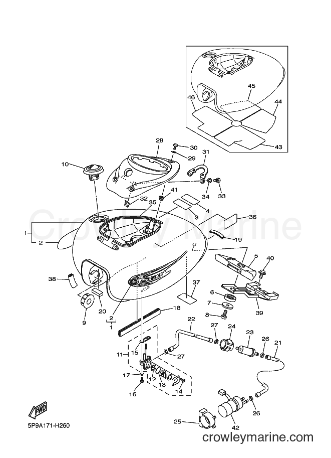 2009 Cruiser XVS1100 - XVS1100 (5P9A) [010] - FUEL TANK