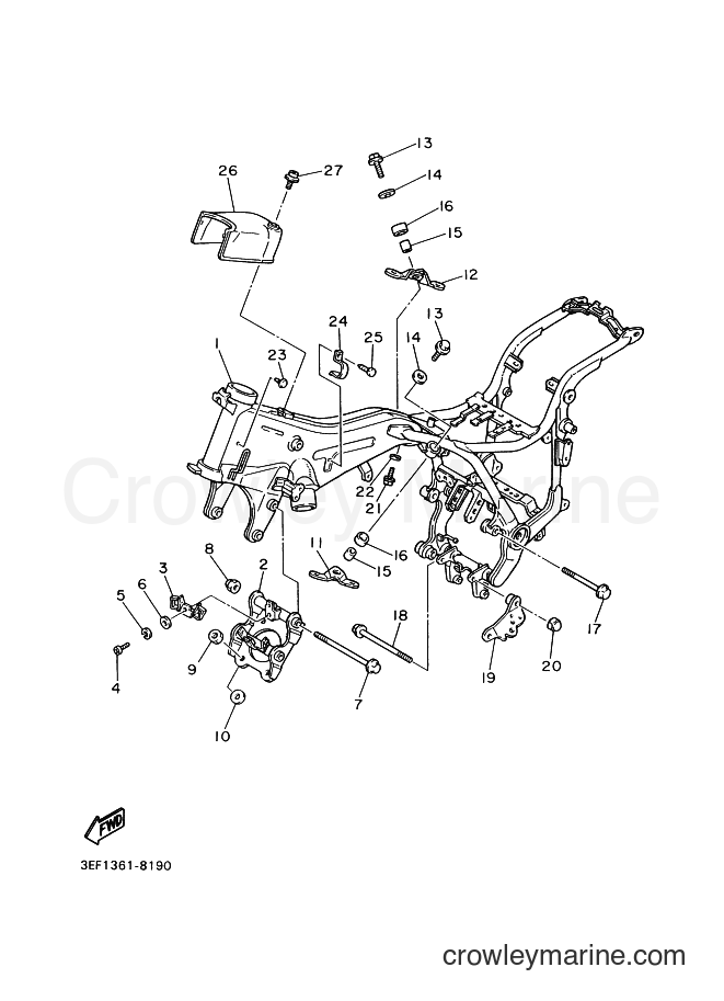 1996 Cruiser XV1100 - XV1100 (3JKP) [010] - FRAME