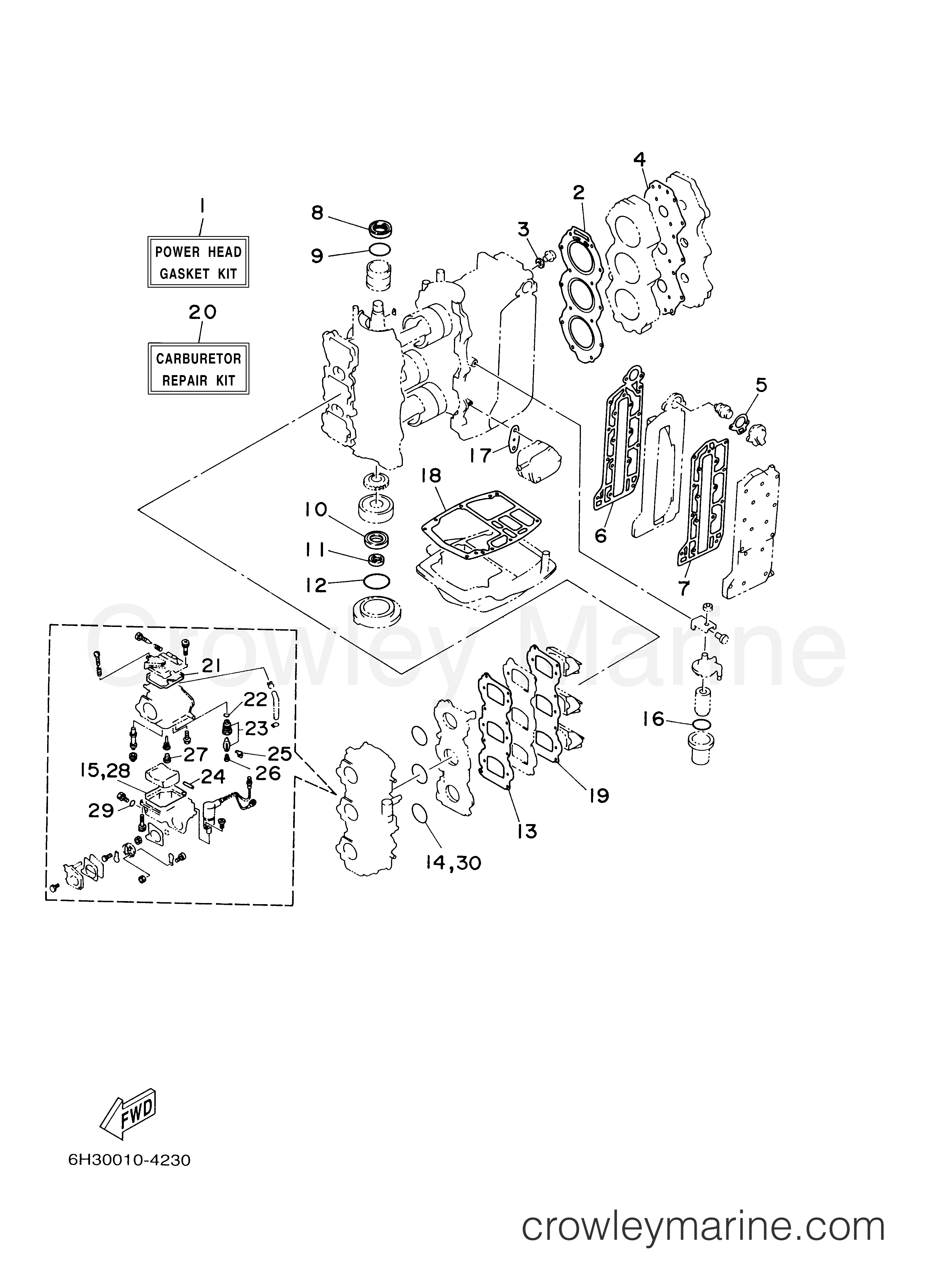 Yamaha Motors 60TLRNC - REPAIR KIT 1