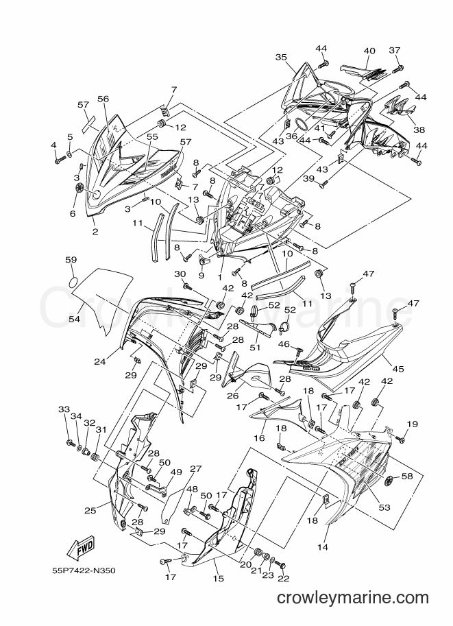 2014 Scooter T135HC - T135HC (55P7) [010] - LEG SHIELD