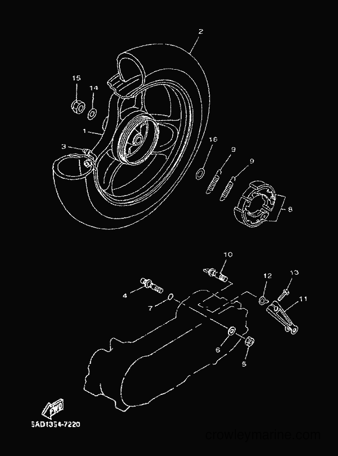 2001 Scooter YN50 - YN50 (5MR3) [010] - REAR WHEEL