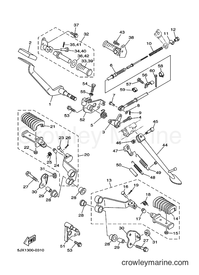 Yamaha Motors XVS125 (5JX1) [080] - STAND & FOOTREST
