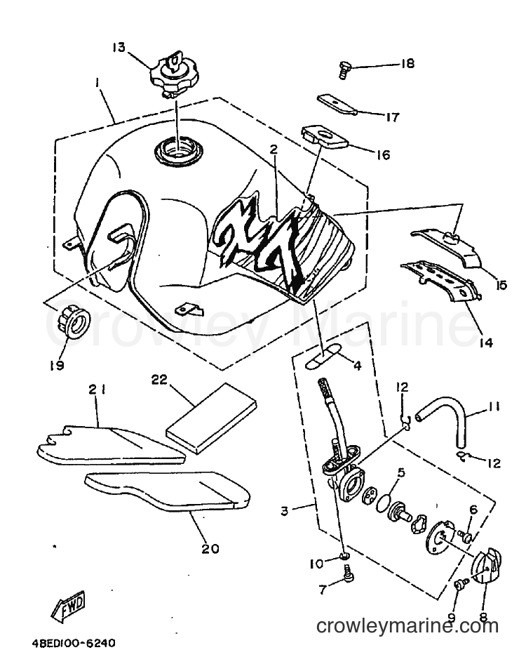 1996 Dirt Bike XT225 - XT225 (4BEF) [010] - FUEL TANK