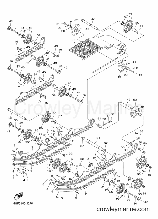 2010 Snowmobile RS10SUV - RS10SUV (8HP4) [010] - TRACK SUSPENSION 1