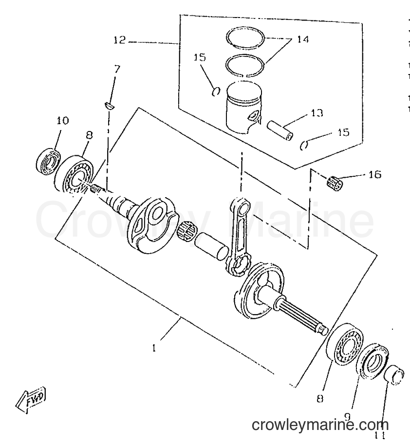 1995 Scooter CW50RS - CW50RS (4TD6) [999] - CRANKSHAFT & PISTON