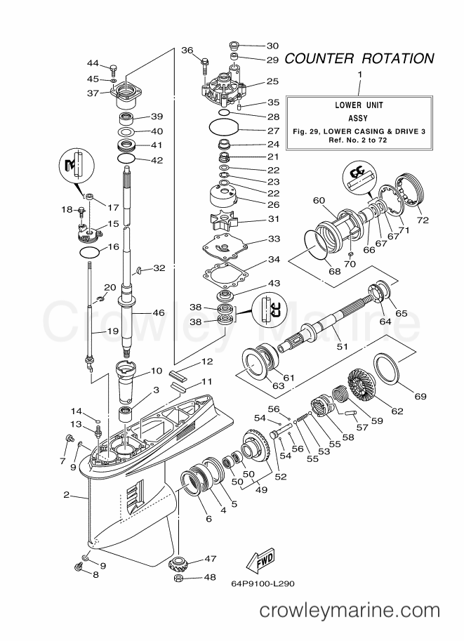Yamaha Motors FL150AETL (64P9) [090] - LOWER CASING & DRIVE 3