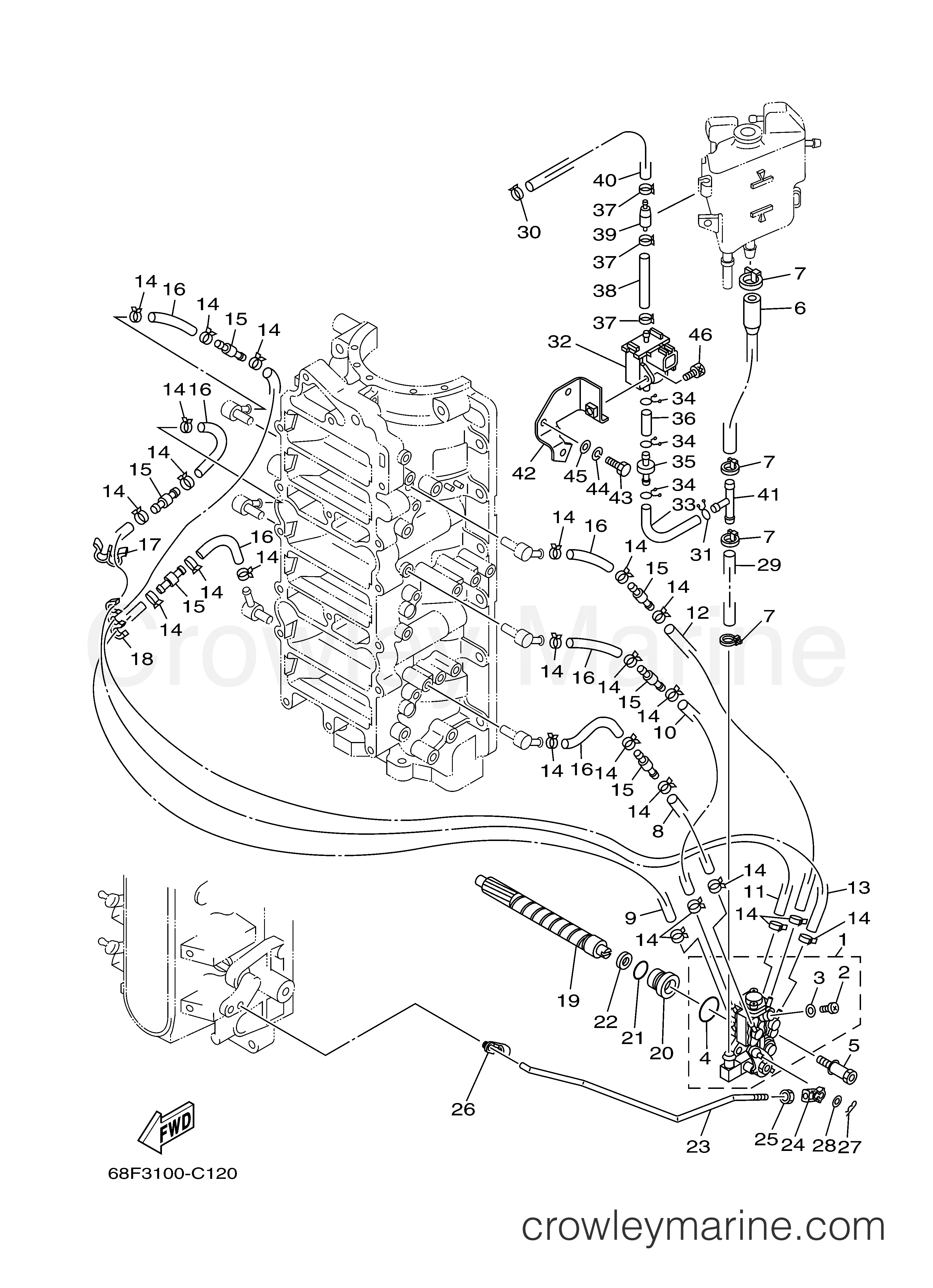 Yamaha Motors Z200TXRC - OIL PUMP