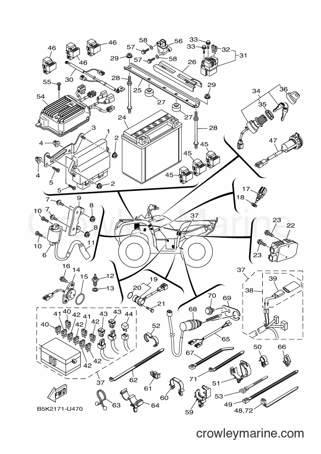 Yamaha Motors YFM700FWBD (B5K8) [010] - ELECTRICAL 1