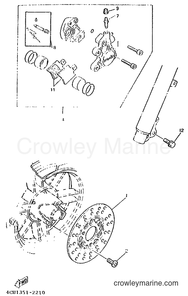 1995 Scooter CW50R - CW50R (4SX1) [999] - FRONT BRAKE CALIPER