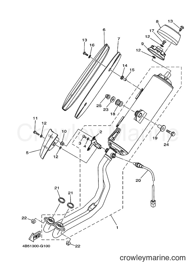Yamaha Motors XP500A (4B56) [010] - EXHAUST