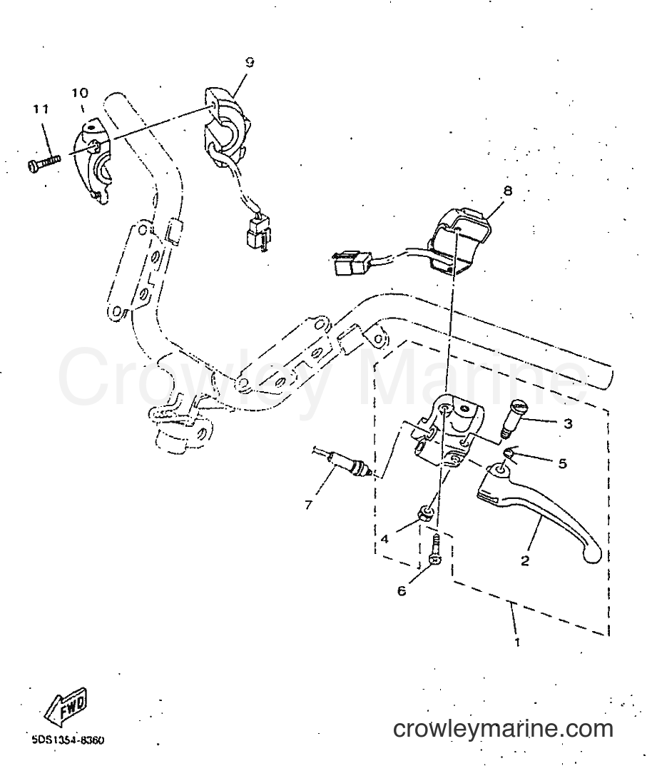 1998 Scooter YP125E - YP125E (5DS8) [010] - HANDLE SWITCH & LEVER