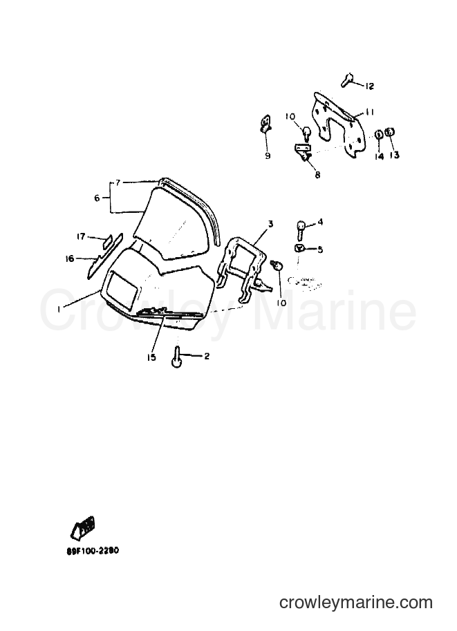 Yamaha Motors PZ480 (89F1) [030] - WINDSHIELD