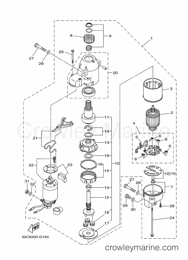 Yamaha Motors F100B (60C8) [140] - STARTING MOTOR