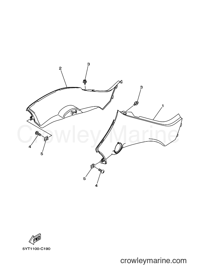 Yamaha Motors YFM350 (5YTJ) [010] - SIDE COVER
