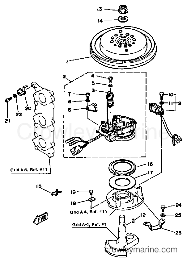 Yamaha Motors 40ESH - CDI MAGNETO
