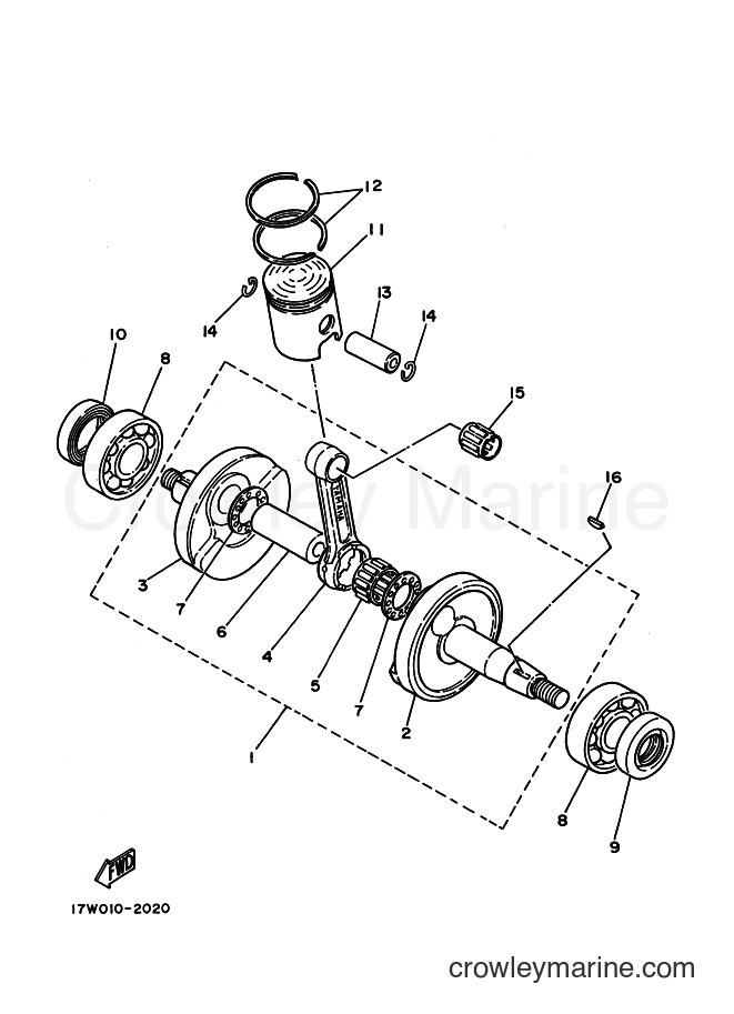 1996 Scooter DT50LC - DT50LC (3UN5) [010] - CRANKSHAFT & PISTON