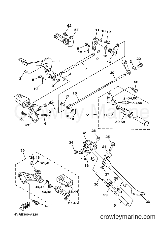 Yamaha Motors XVS650 (4XRE) [020] - STAND & FOOTREST