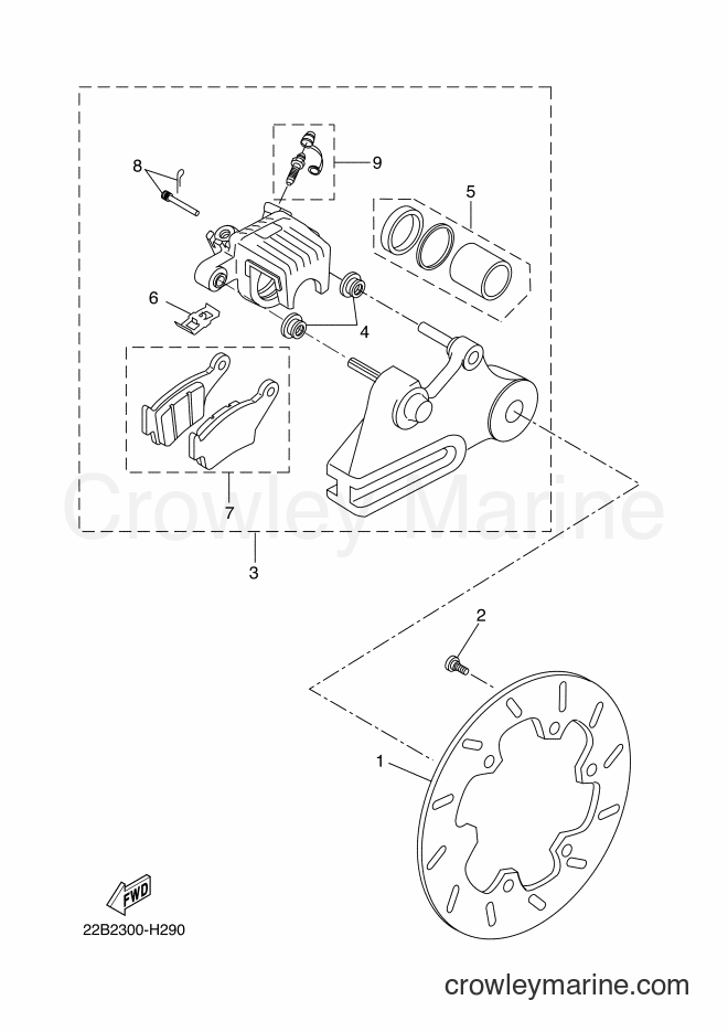 2009 Dirt Bike WR125X - WR125X (22B2) [030] - REAR BRAKE CALIPER